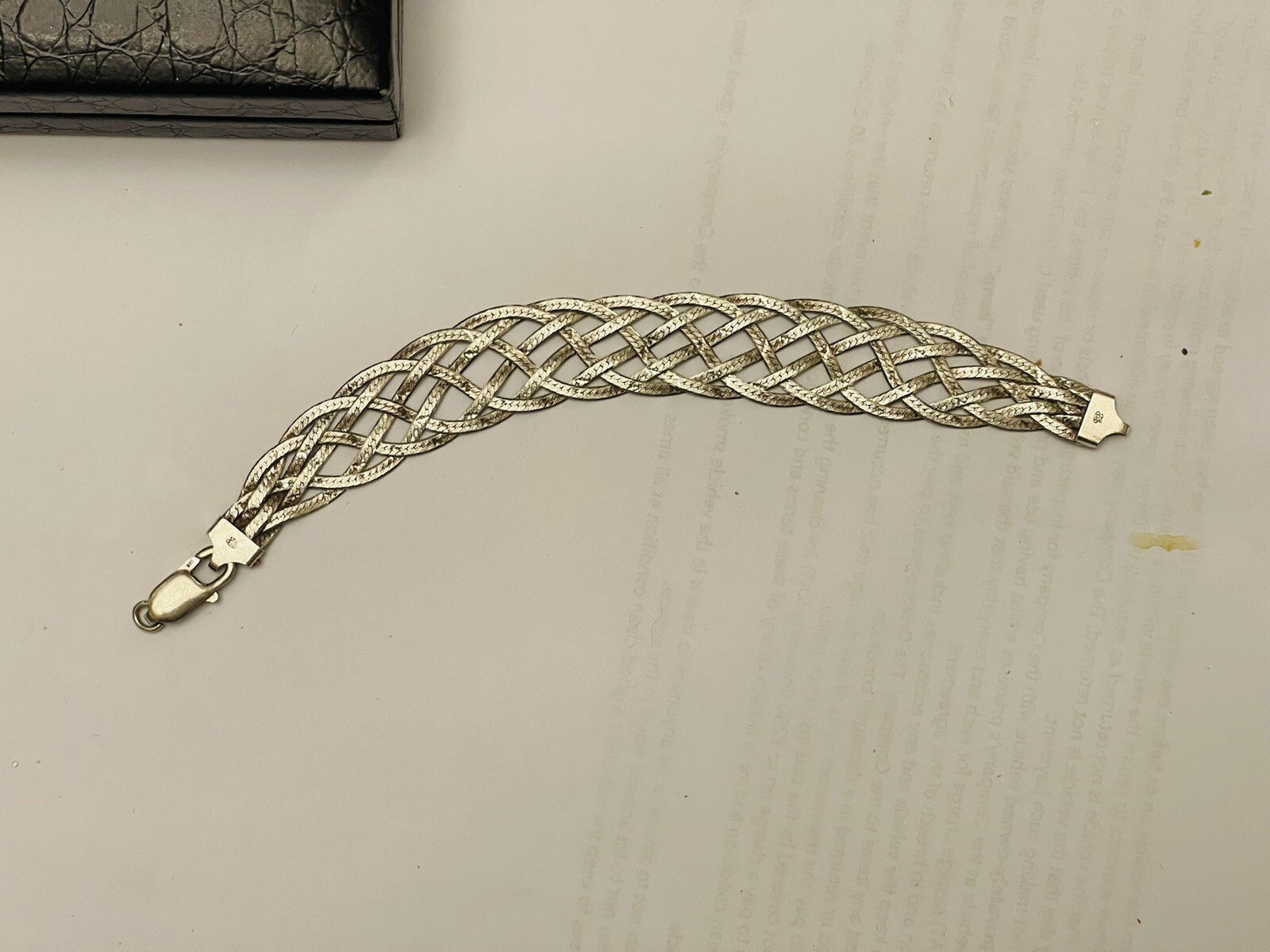 Vintage stunning Italian sterling silver bracelet as seen & Described 9.8gr