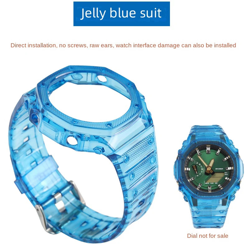 For Casioak GA2100/GA2110 Silicone Mod Kit Watch Bezel Band Replacement Set