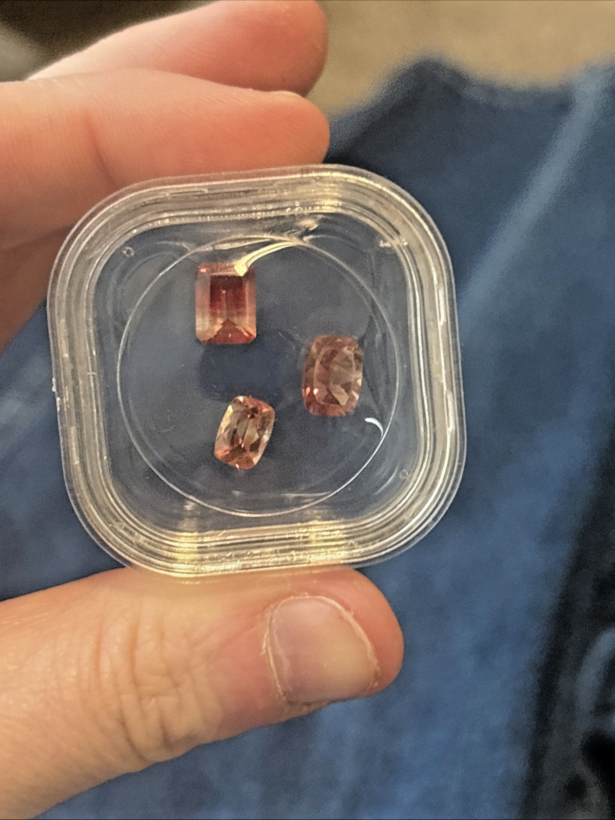 Natural Bolivian Bi-Color Ametrine – 3 Stone Parcel Mixed Cuts Loose Gemstone