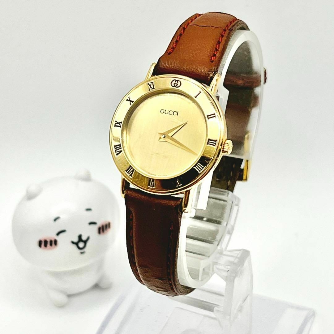 GUCCI 3000.2.L Gold Plated Wristwatch Quartz