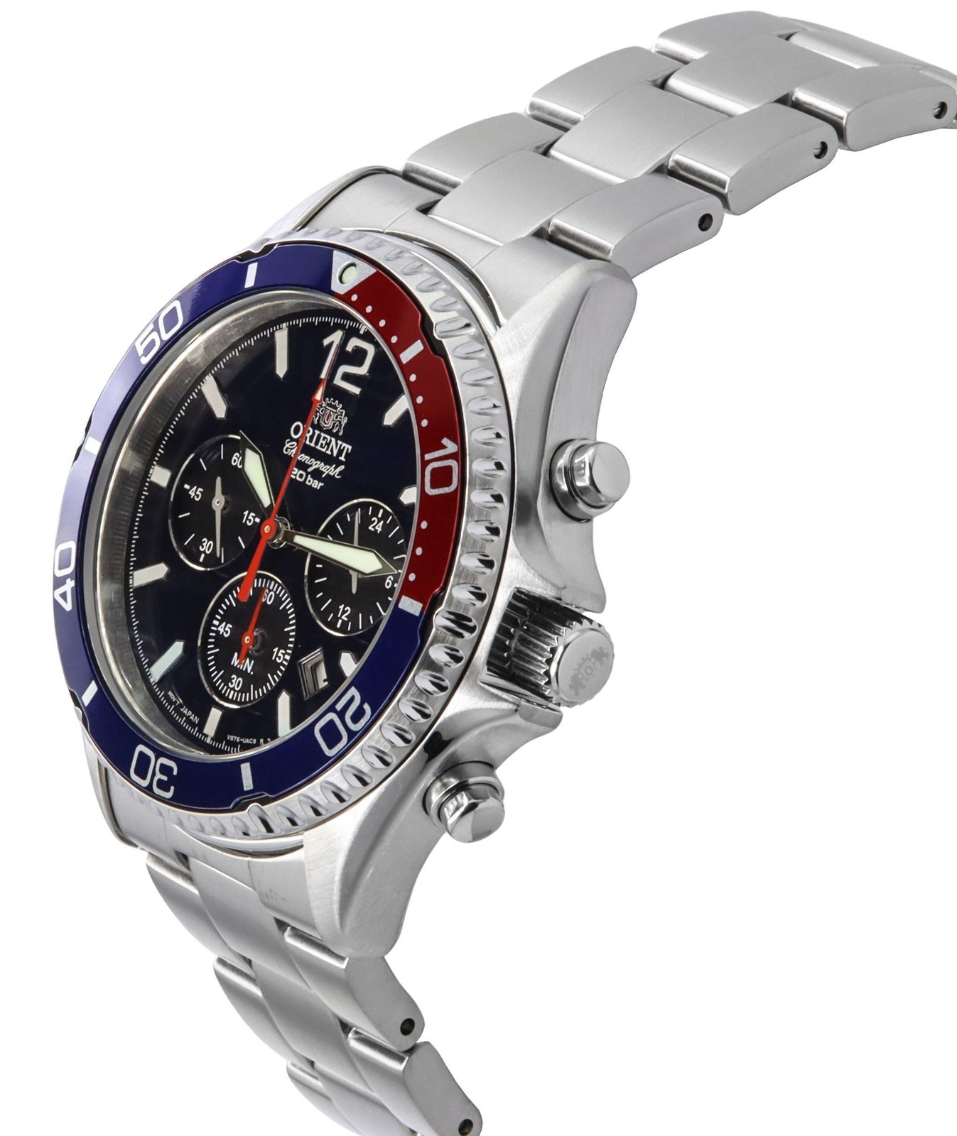 Orient Stainless Steel Black Dial Solar Diver’s RA-TX0201L10B 200M Men’s Watch
