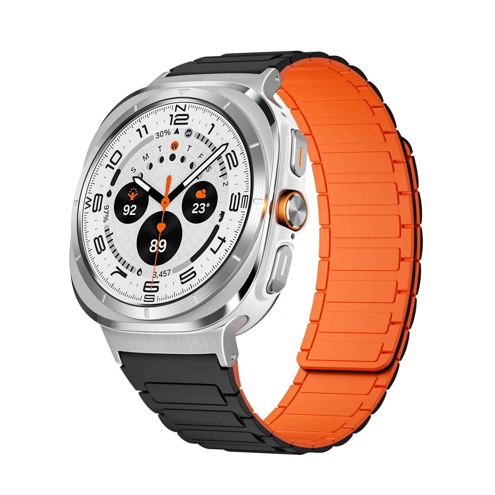 Fits Samsung GalaxyWatch Ultra 47mm Silicone Watch Strap 47mm Soft Flexible Band