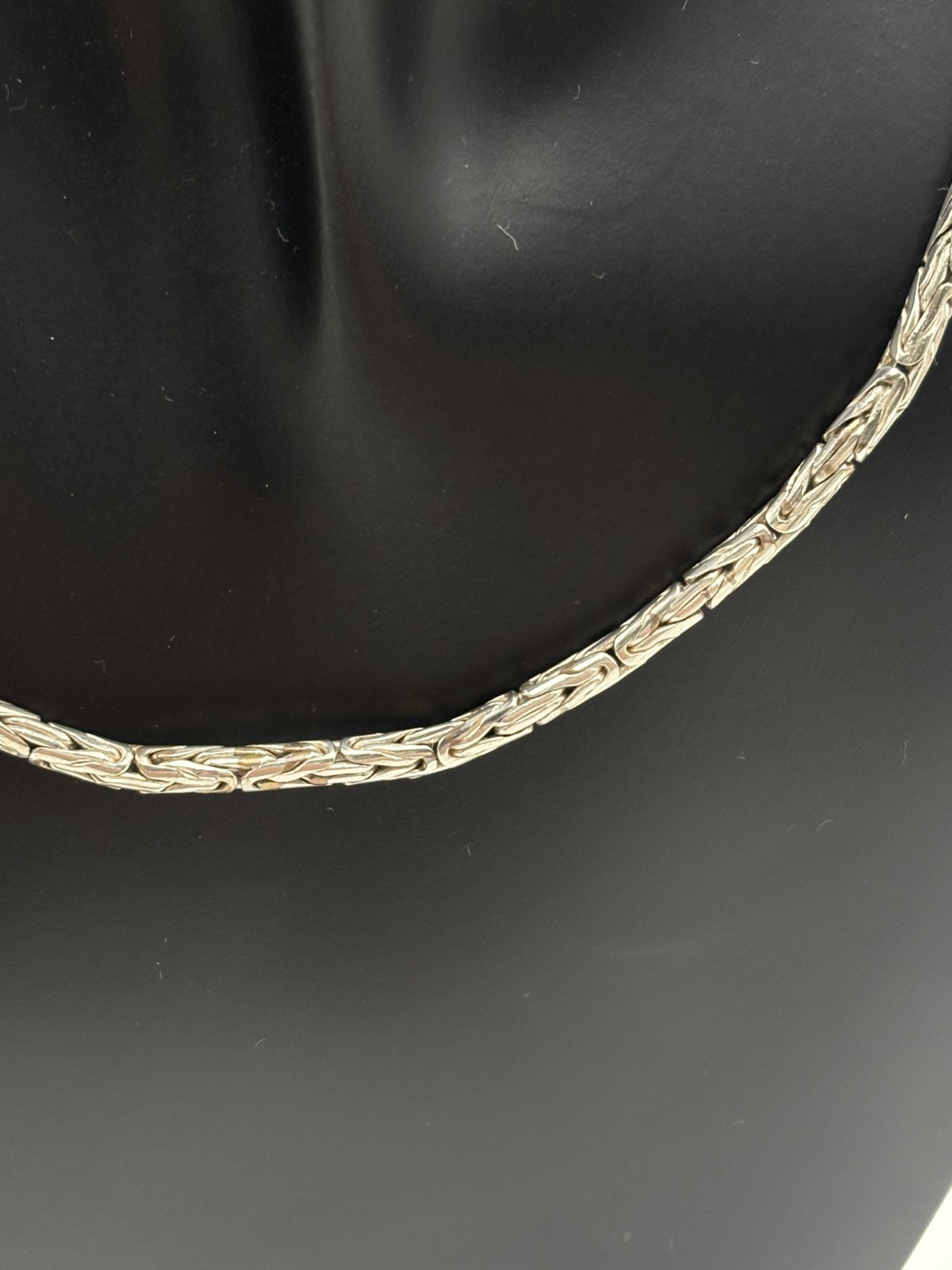 STERLING SILVER 925 HOOK 15.5″ BALI BYZANTINE CHAIN NECKLACE 2.7 mm wide 17.4g