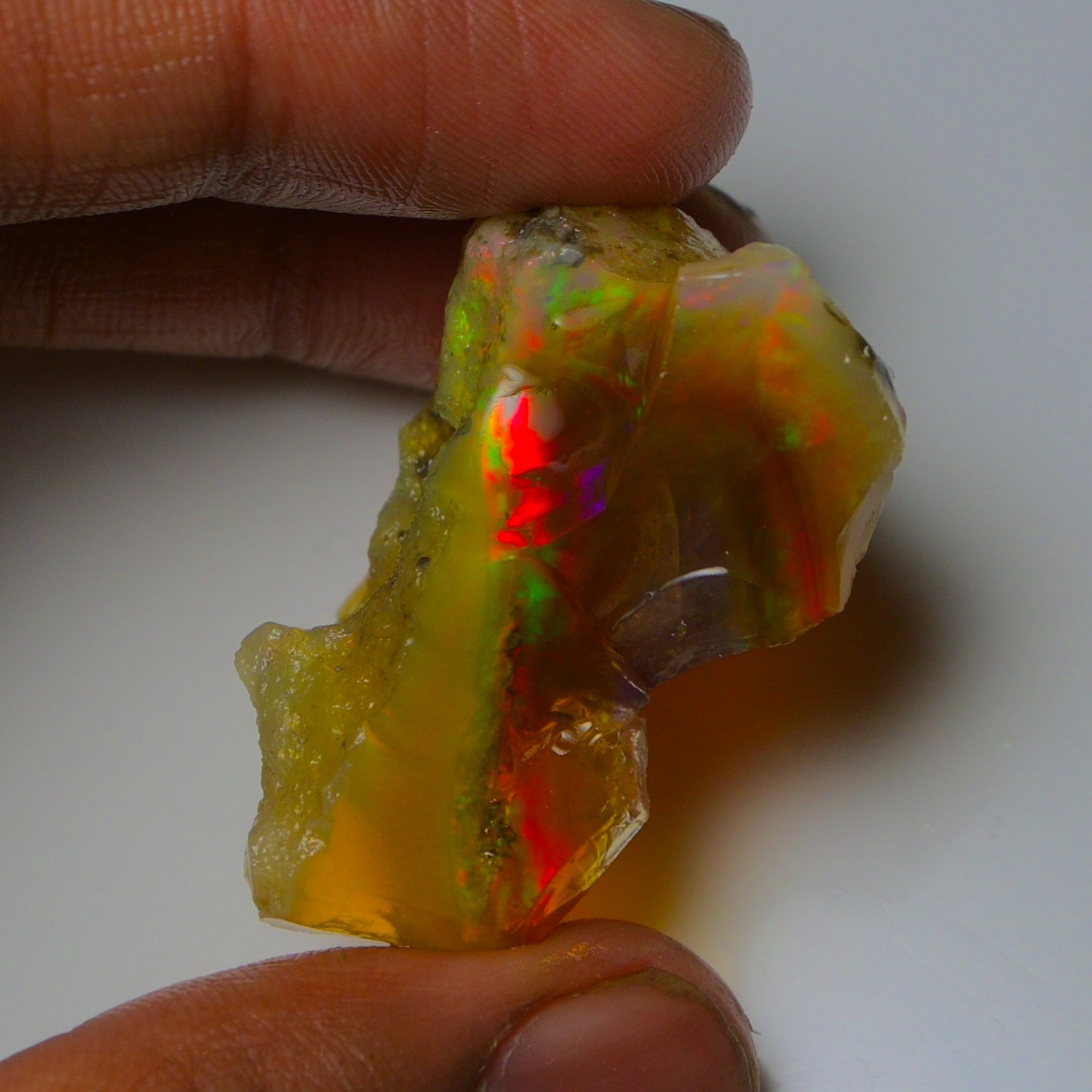 Stunning Ethiopian Opal Rough 58.85 Cts, Large Oil Opal Specimen Natural Opal