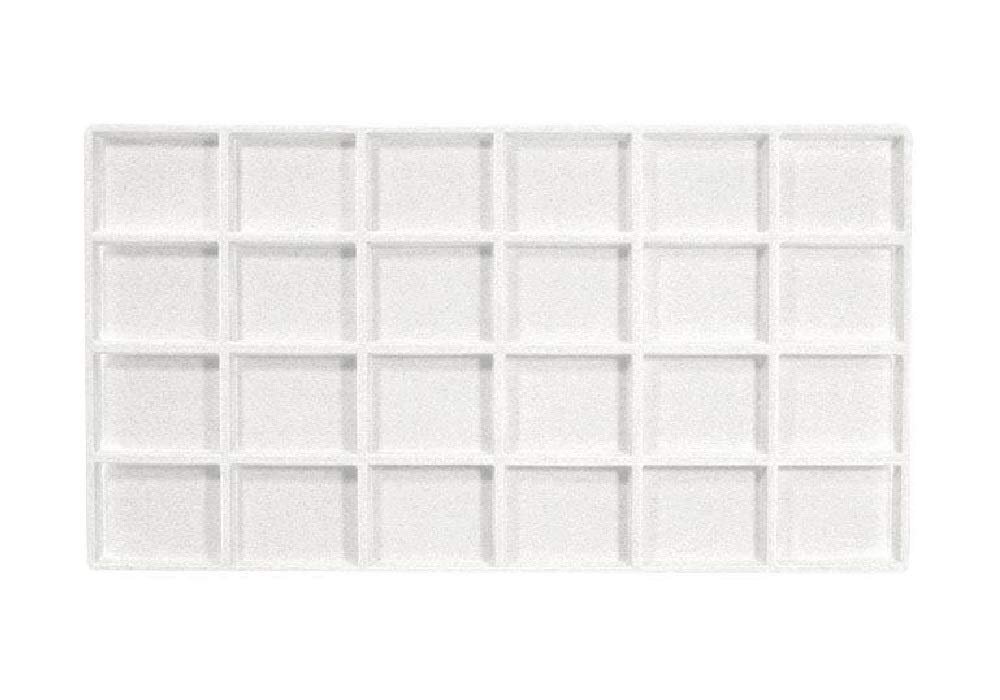 24 Slot Coin Jewelry Showcase Display Tray Flocked Inserts