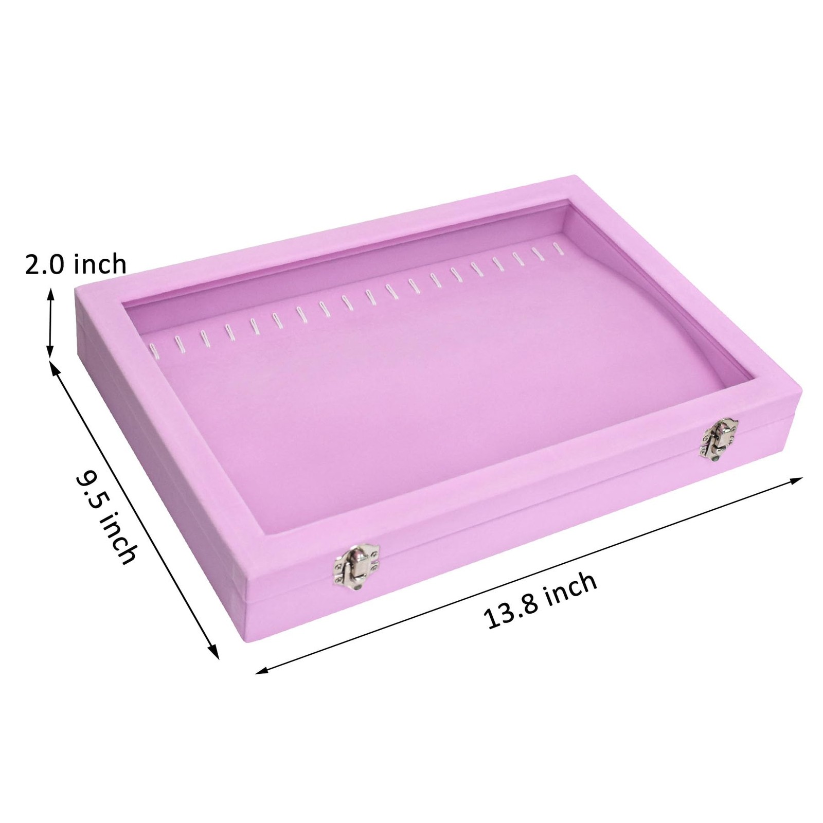 Velvet Necklace Display Jewelry Tray 20 Hook Necklace Tray Necklace Pendant J…