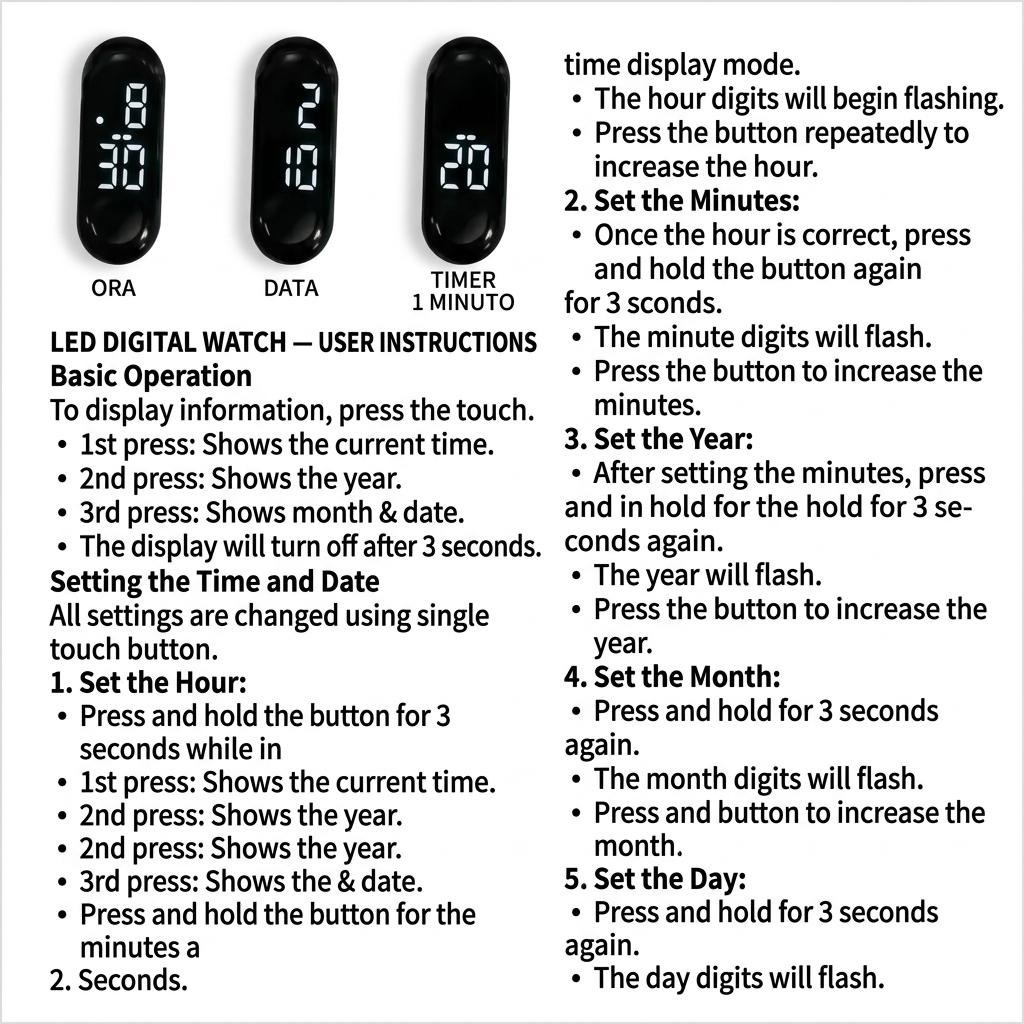 G.1 Splash-Proof Outdoor Watch – Easy Read Time Date Year – Reliable Family Fit