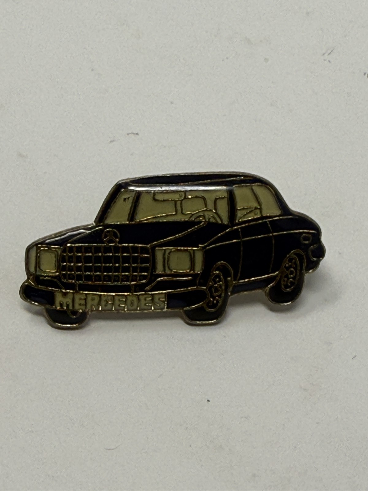 Vintage Mercedes Car Enamel Pin Classic Black Car Design