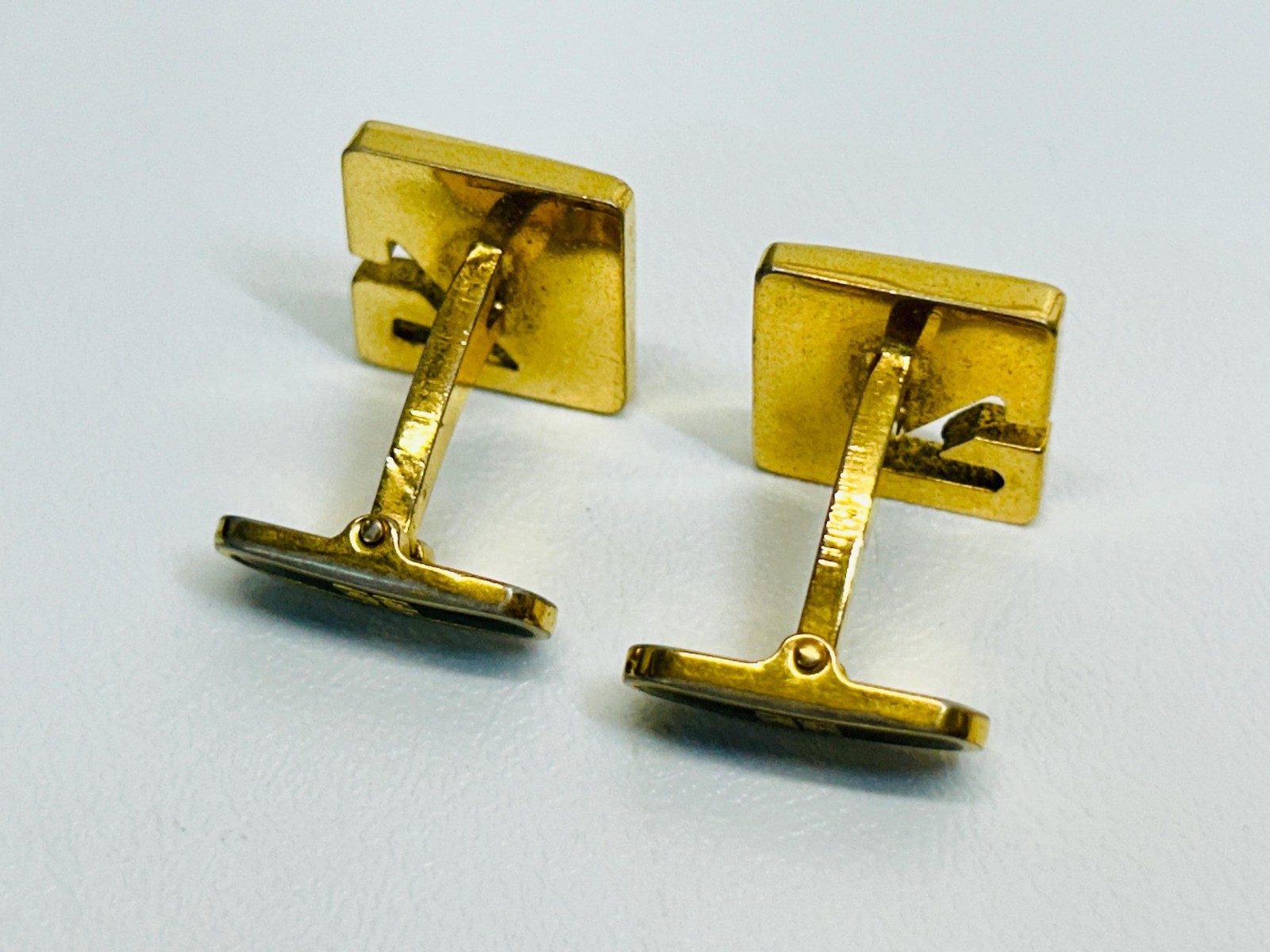 Vintage Givenchy Cufflinks and Tie Clip Black Onyx G Logo Gift for Him