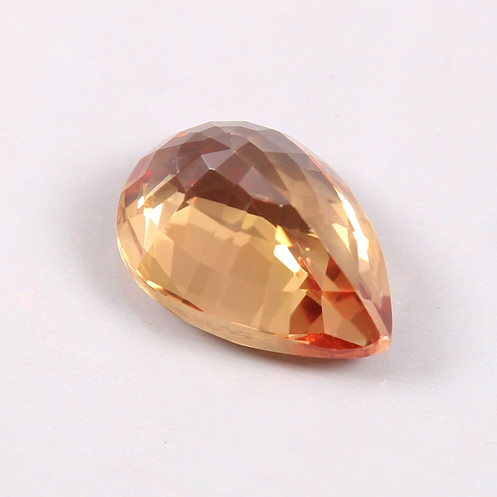 Natural Flawless Ceylon Padparadscha Sapphire Pear Loose Cut Gemstone 4.40 Ct