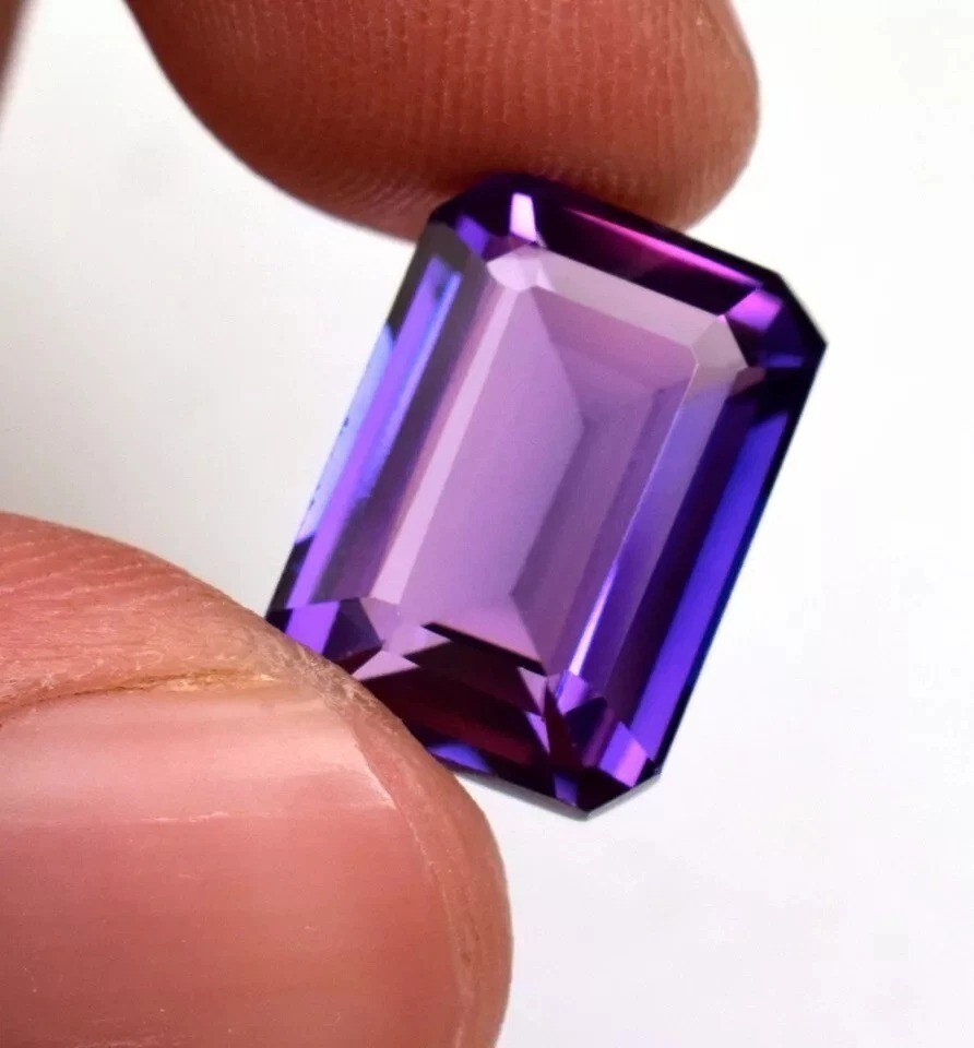 Sapphire Purple Pink Emerald Cut 8-9 Ct Natural EGL Certified Loose Gemstone