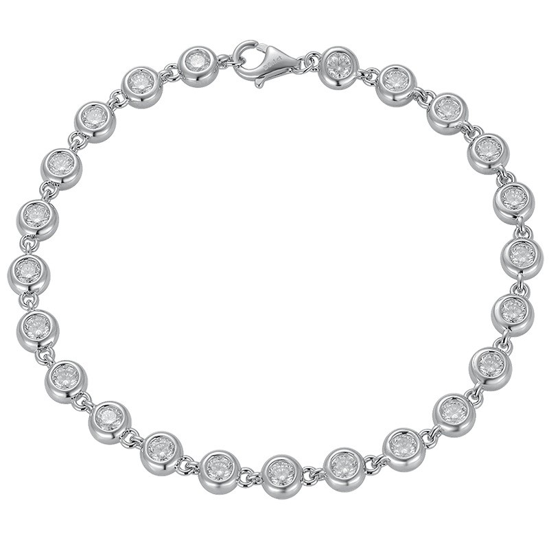 3mm D Color Moissanite Tennis Chain Bracelet -925 Silver Valentine’s Day Gift
