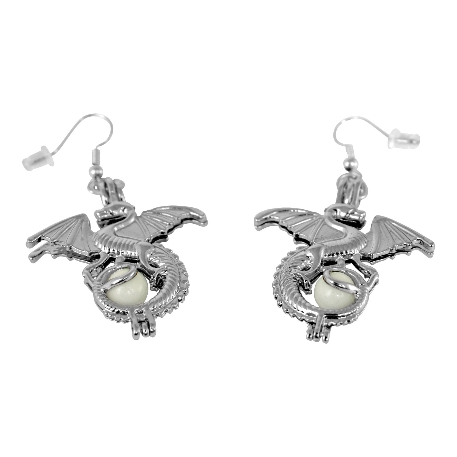 AlterImage Fiery Winged Dragon Earrings Set Glow In The Dark 3 Luminous Jewelry