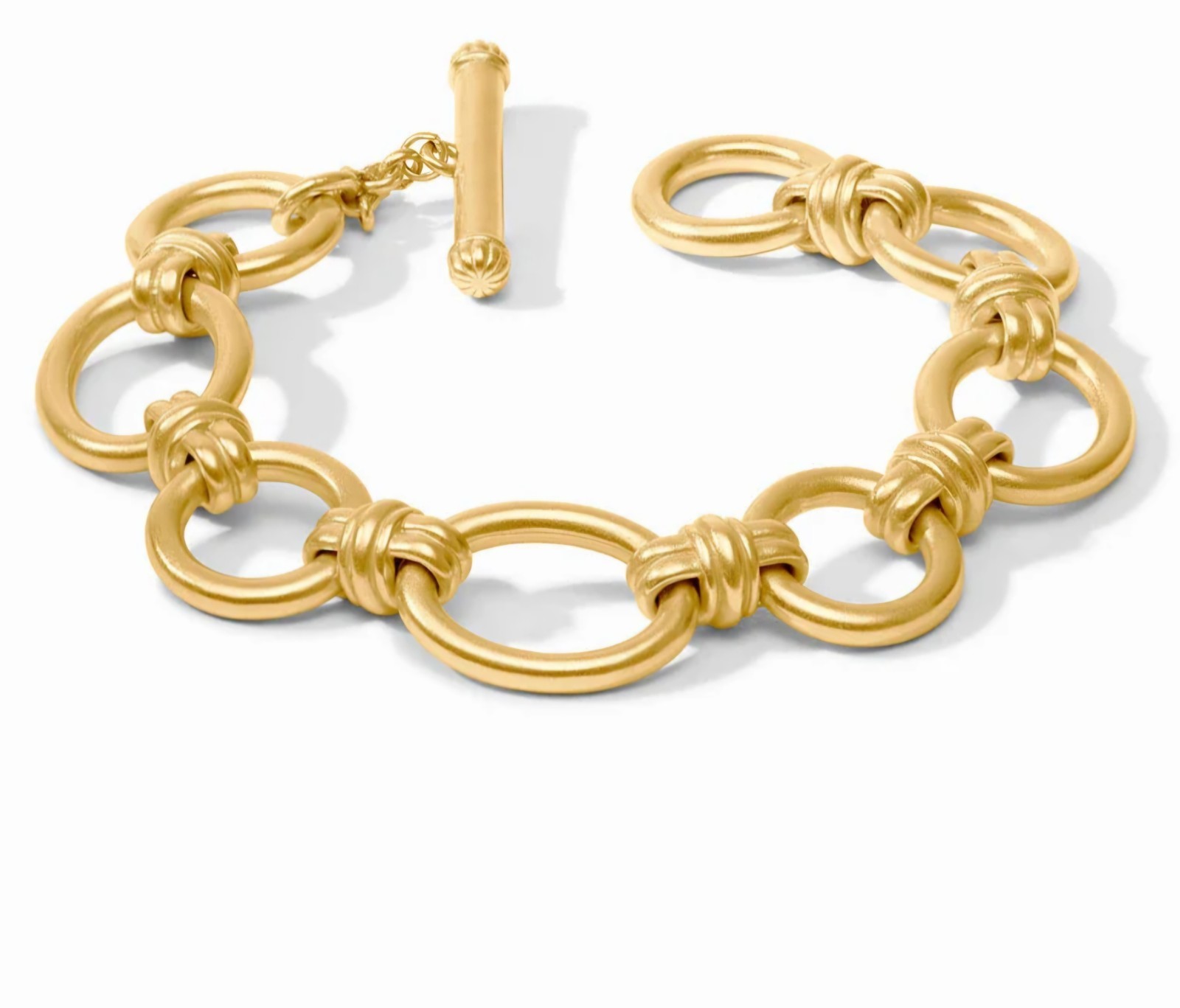 Julie Vos Portofino Link Bracelet 24kt Gold Plated- 6 1/2 Inches