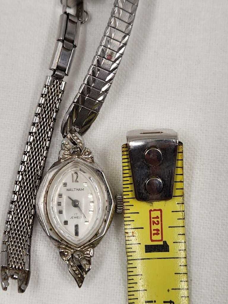 Vintage Waltham 17 Jewels Stainless Steel Wrist Watch – As Is