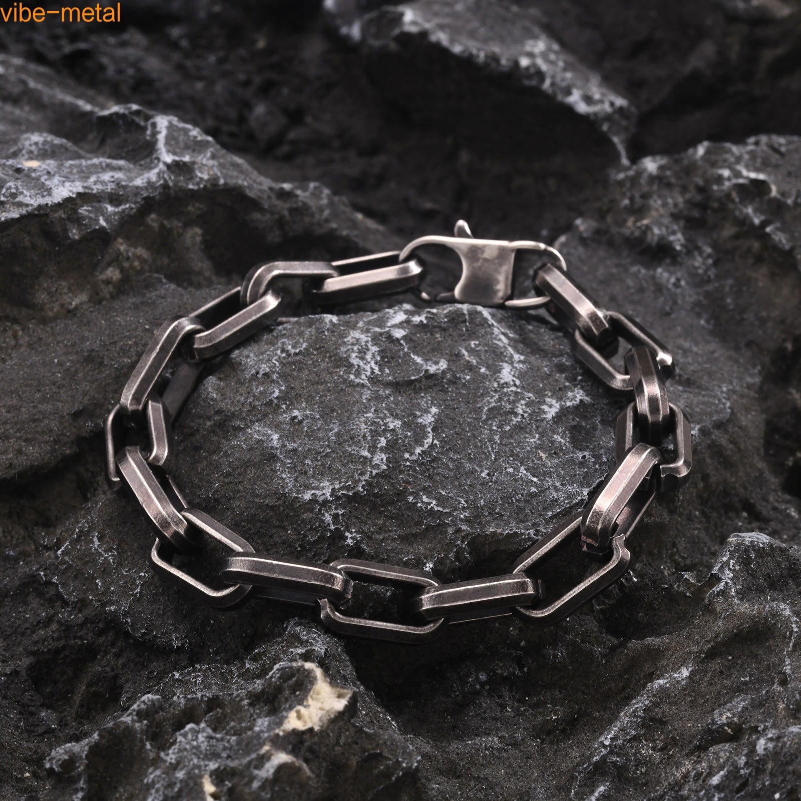 9.2mm Wide Stainless steel Chunky Paperclip Chain Bracelets Men Chain Wristband