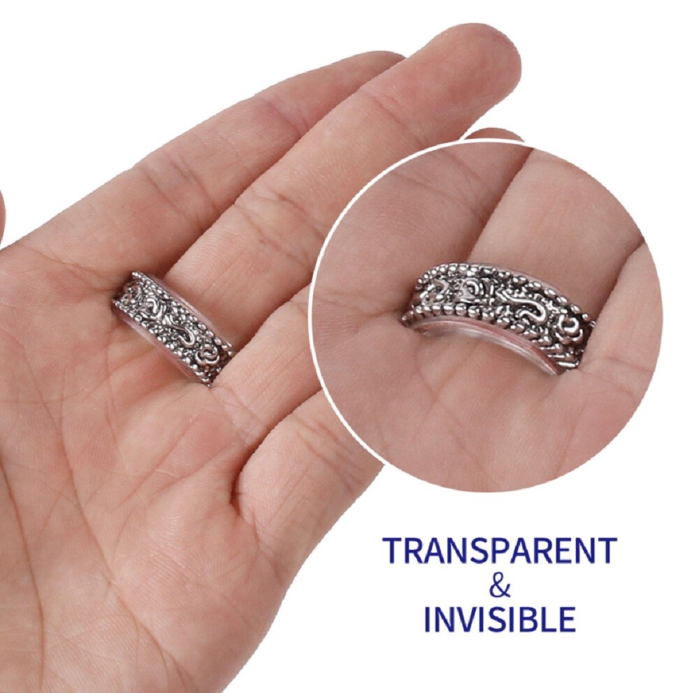 8 Pcs Invisible Ring Adjuster-Assorted Sizes Ring Size Reducer Spacer Ring Guard