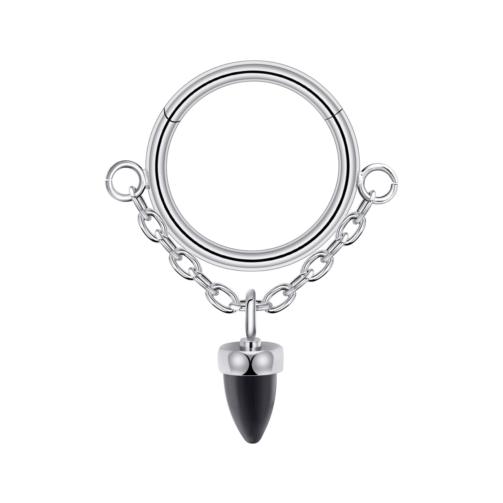 16G Septum Clicker Segment Hinged Nose Ring Lip Ear Cartilage Daith 8MM/10MM-ONE
