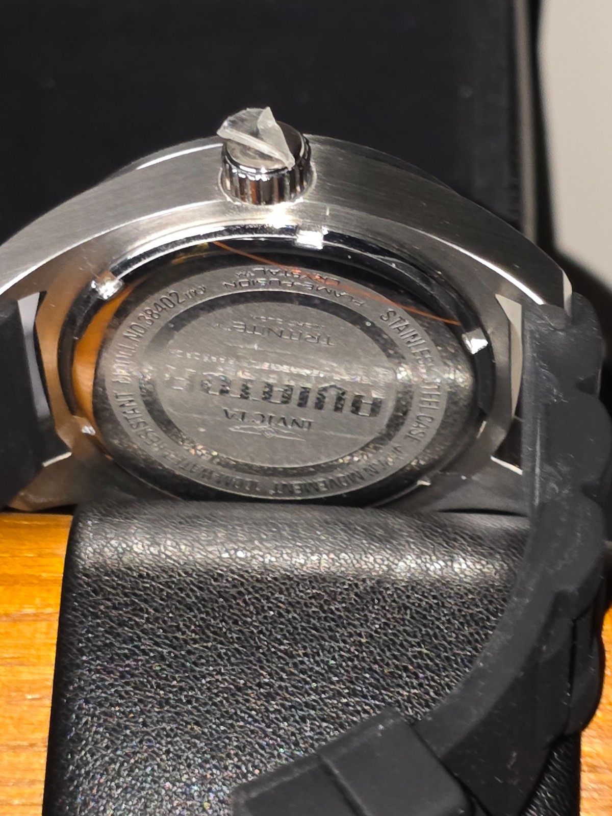 Invicta Aviator 38402 Men’s Quartz Chrono-Style 45mm Black Dial Silicone Watch