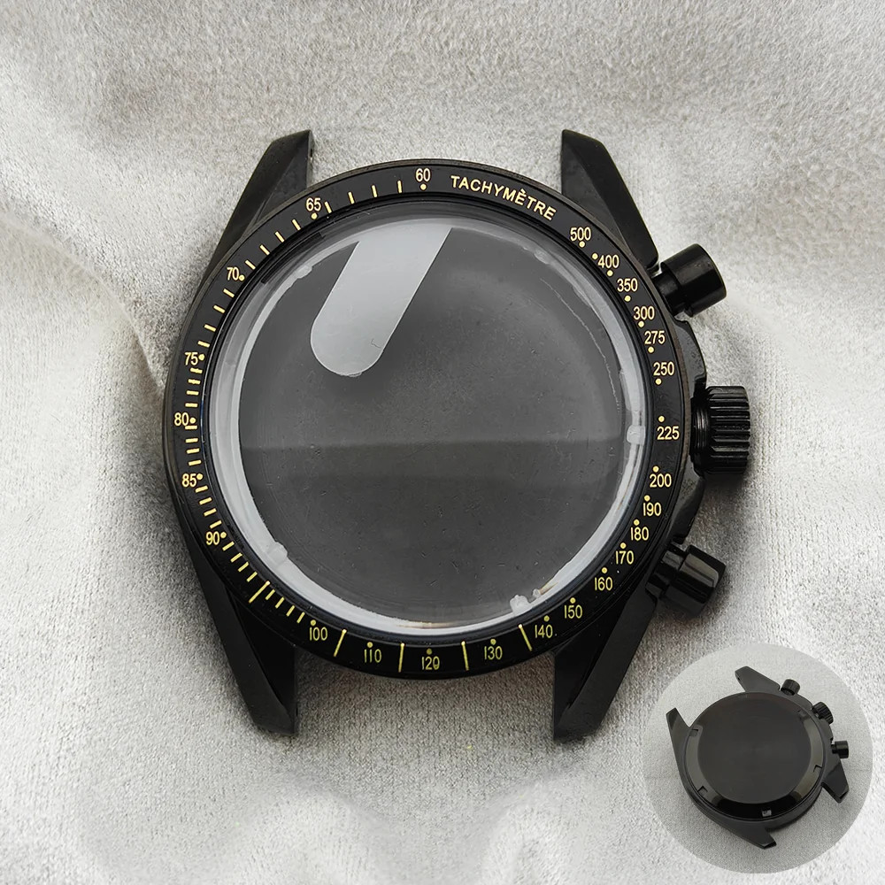 39.7mm VK63 Watch Case Metal Waterproof Moon Back Fit for 20mm Strap