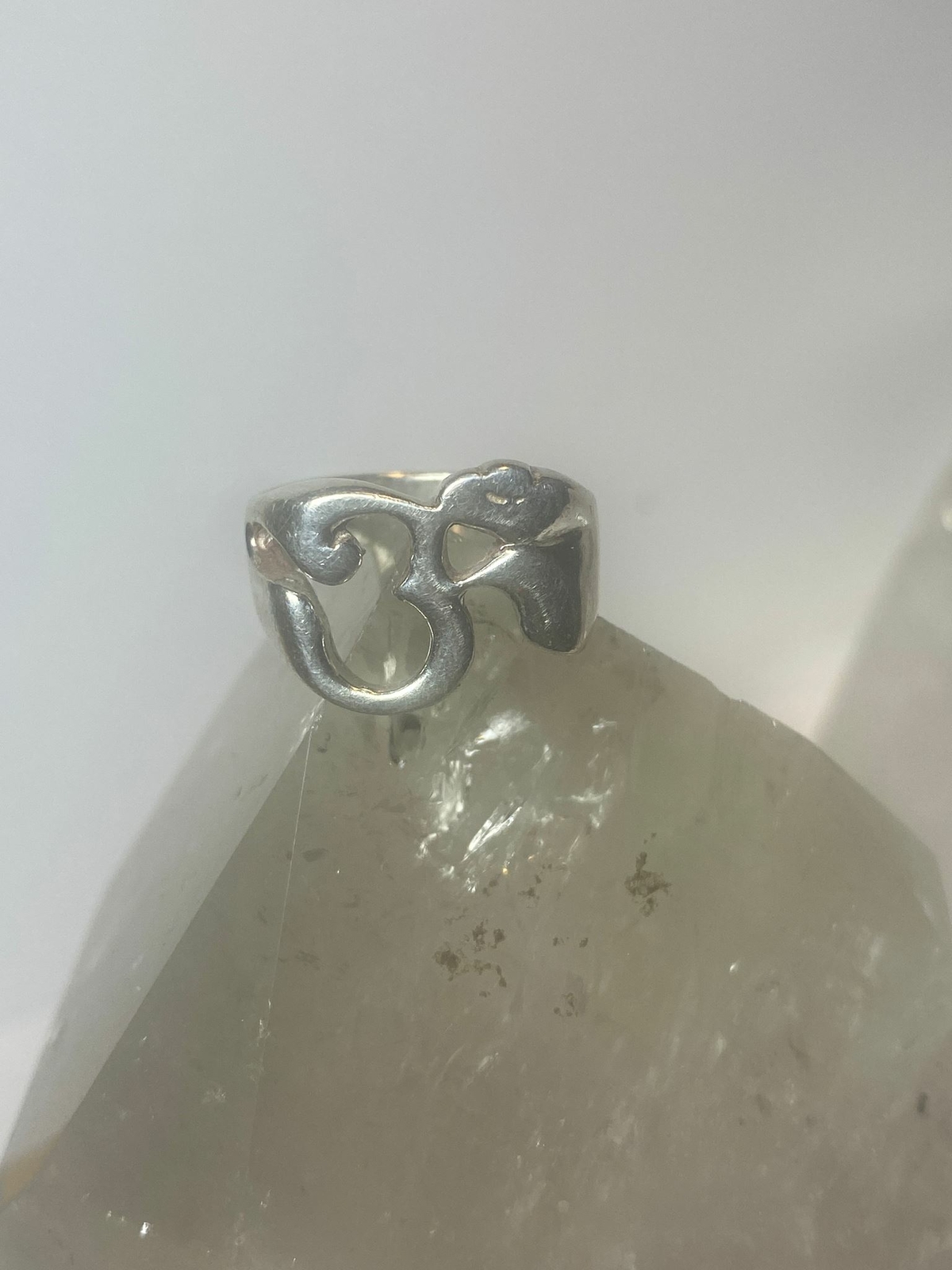 Ohm ring sound off the universe band sterling silver women men