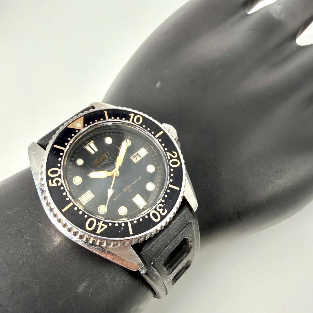 Seiko 2625-0010 35mm 17cm Wrist Quartz Mens Watch Diver Vintage Japan Pre-Owned