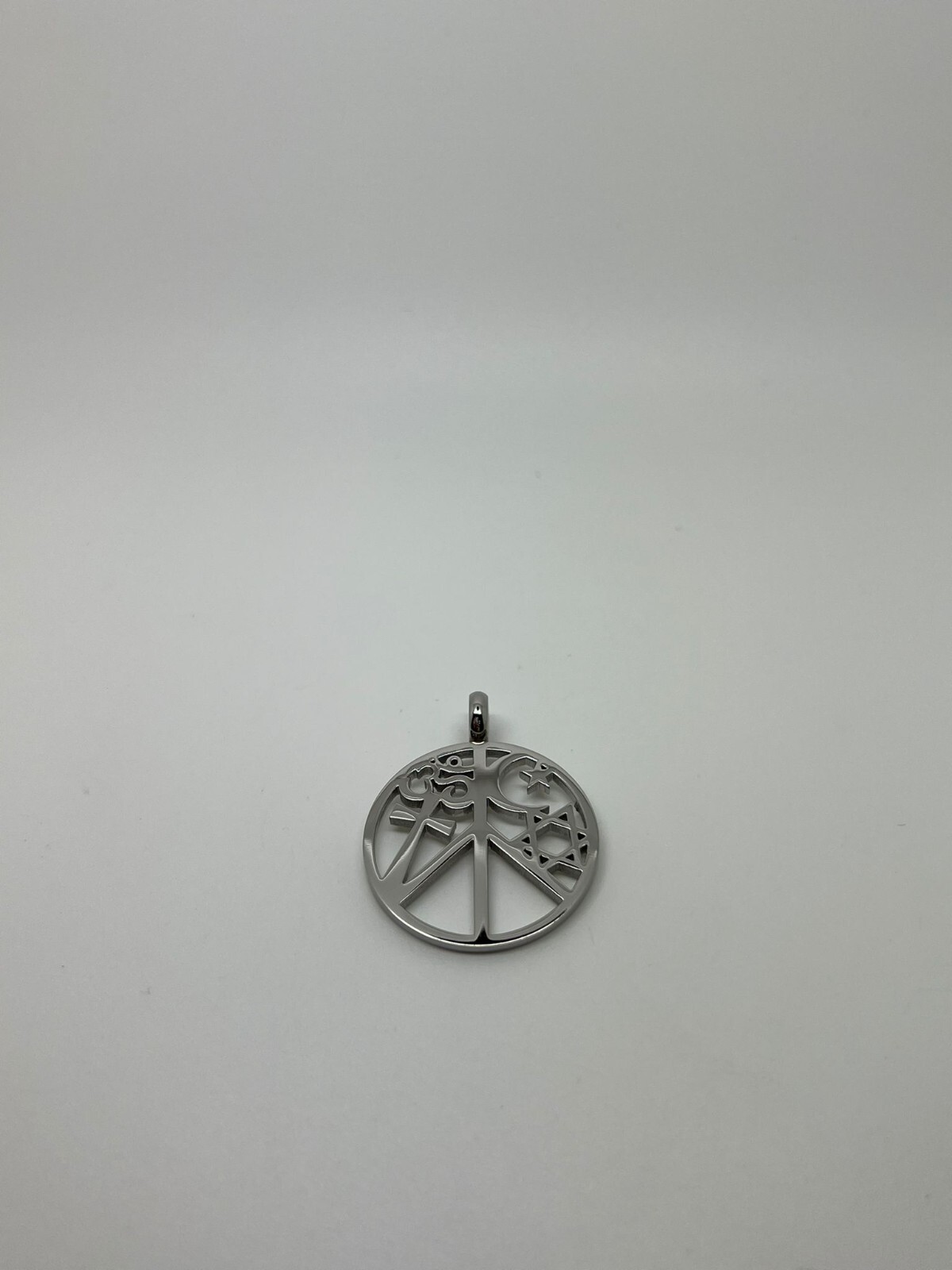 New Coexist Stainless Steel Pendant Religious Symbol of Peace.