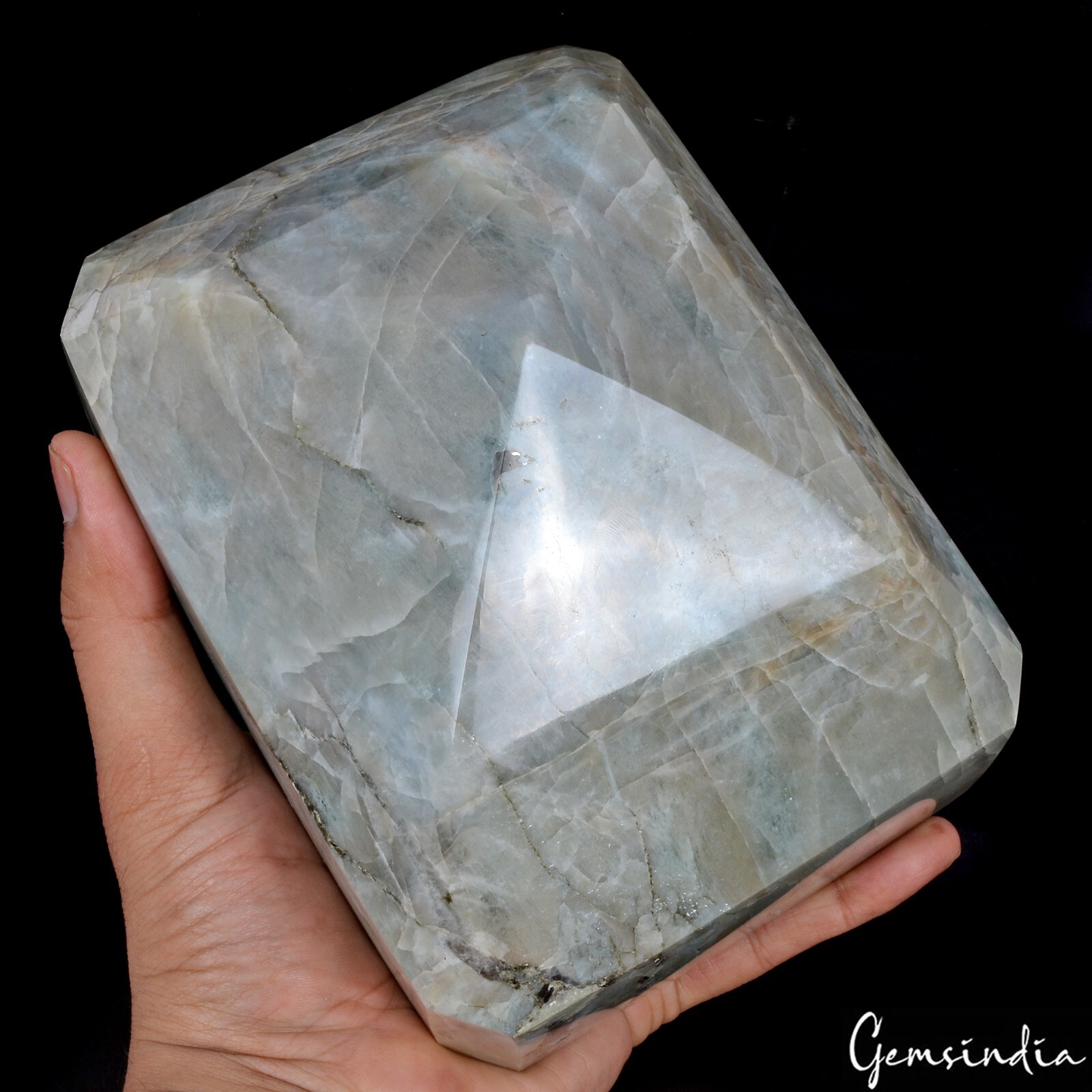 Rare Huge 4.8KG Natural Aquamarine Beryl Gem Crystal Polished Display Specimen