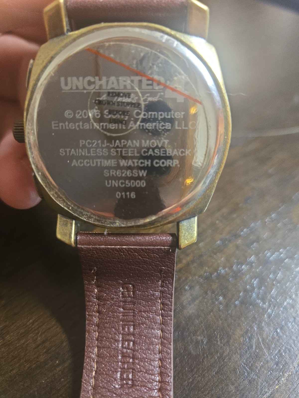 UNCHARTED 4-A THIEF’S END WRIST WATCH BROWN LEATHER BAND