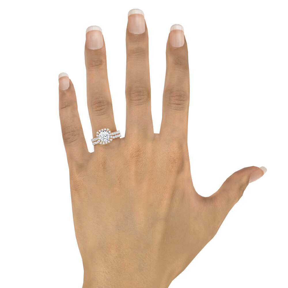 14k Ring E VVS2 2.25 Carat Lab-created Diamond IGI Certification Women Jewelry