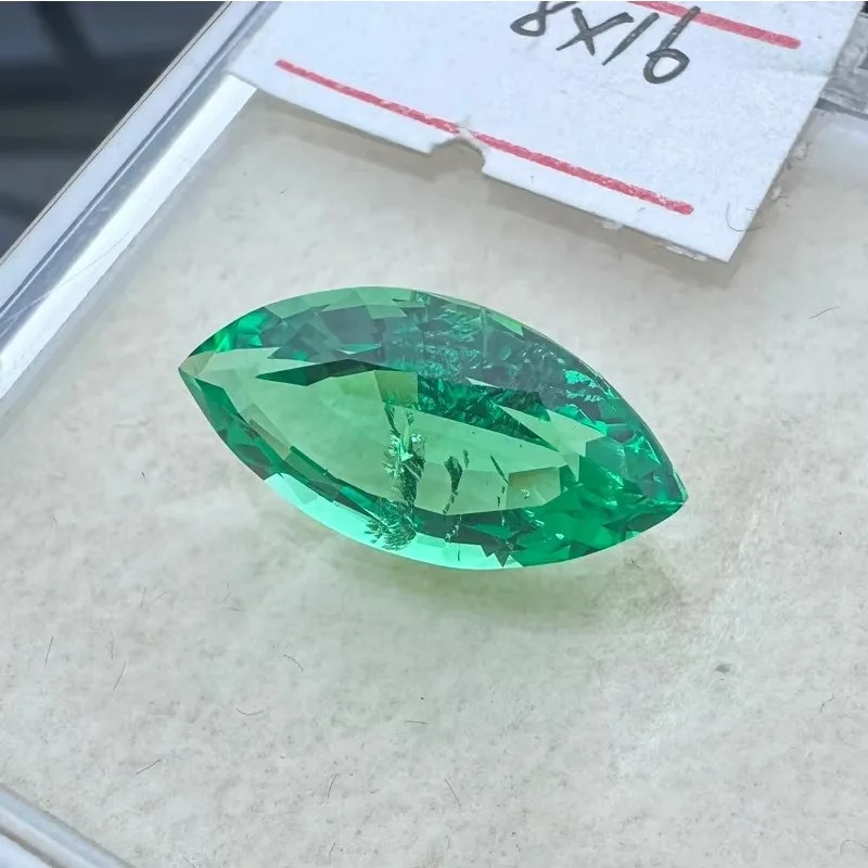 AGL Marquise Cut Lab Grown Colombia Emerald 0.42-4.2CT Gemstones for DIY Jewelry