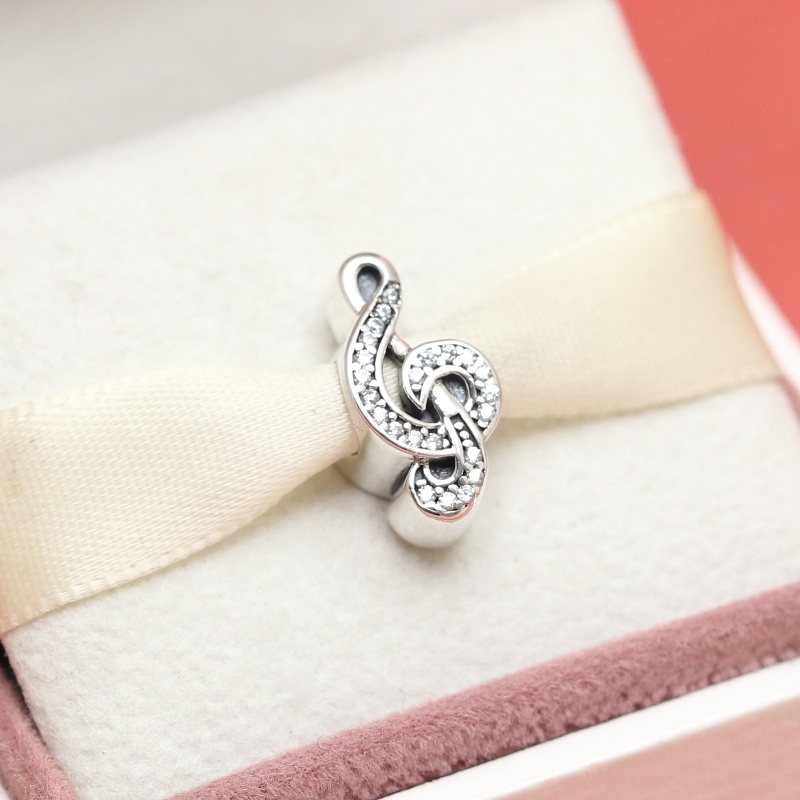 New Authentic Pandora CZ’s Sweet Music Treble Clef Note Charm 791381CZ