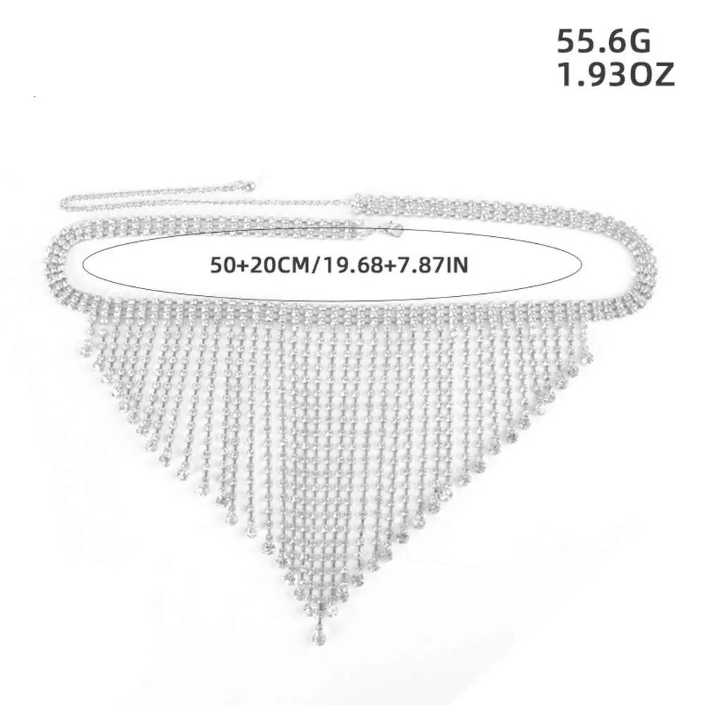 Silver Sexy Rhinestone Thong Belt Body Jewelry Lingerie Crystal Chain Skirt
