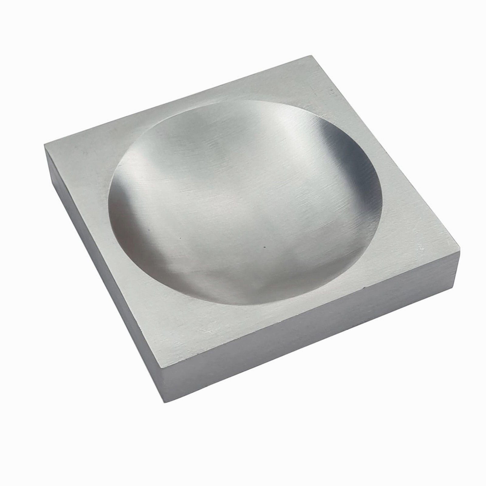 4″ x 4″ x 3/4″ Steel Bench Block with Depression Groove – Jewelry Making Tool