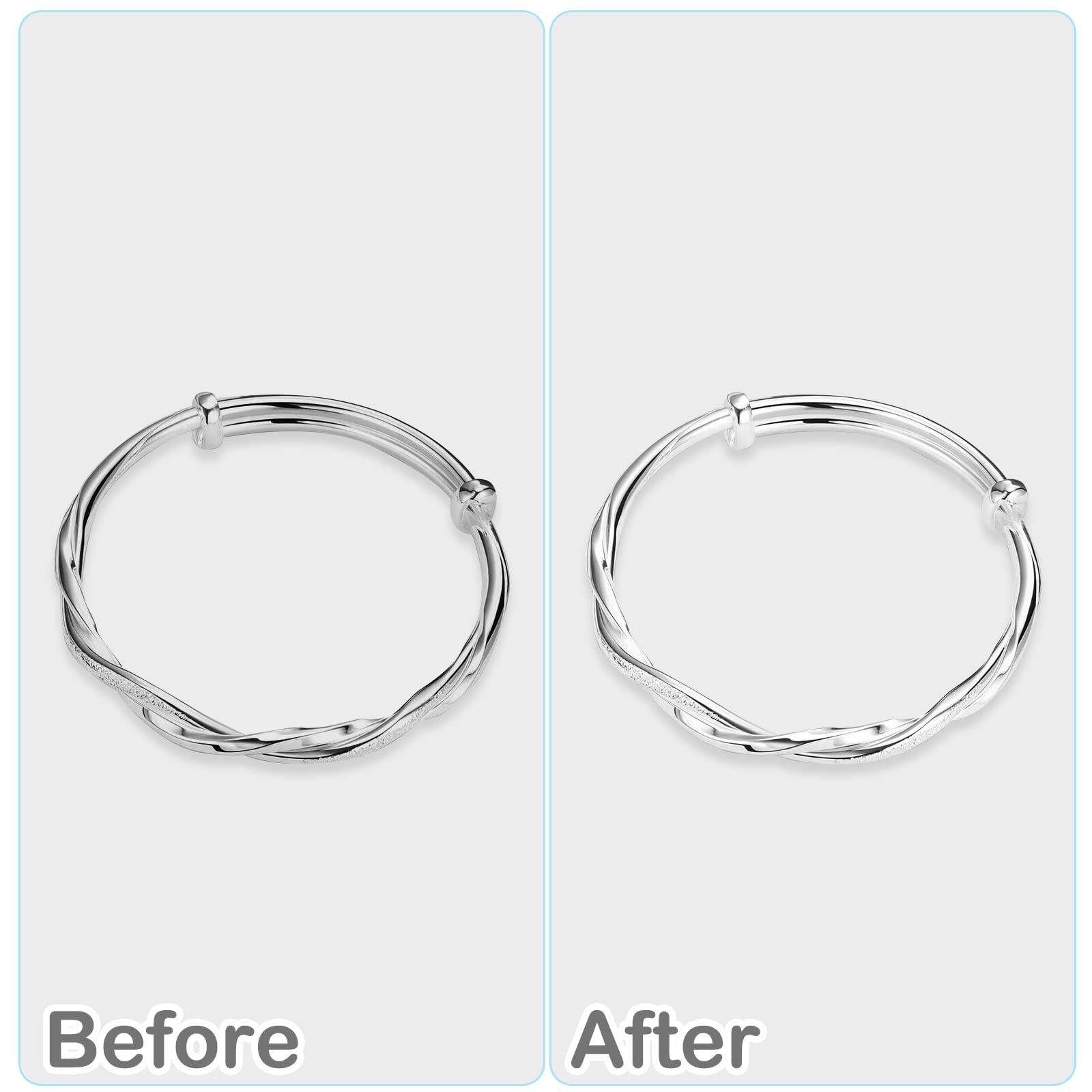 4Pcs Silver Polishing Cloths – Double-Sided Jewelry Cleaner for Sterling Silv…