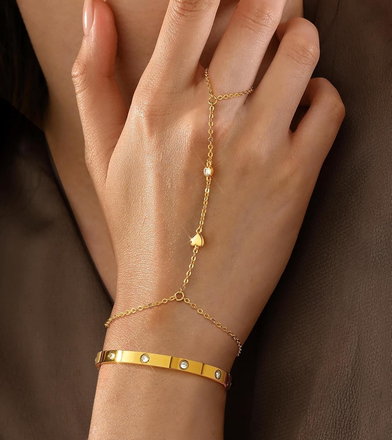 Gift-Ready 5 Piece Gold Bracelet Stack – Unique Jewelry Set for Every Occasion