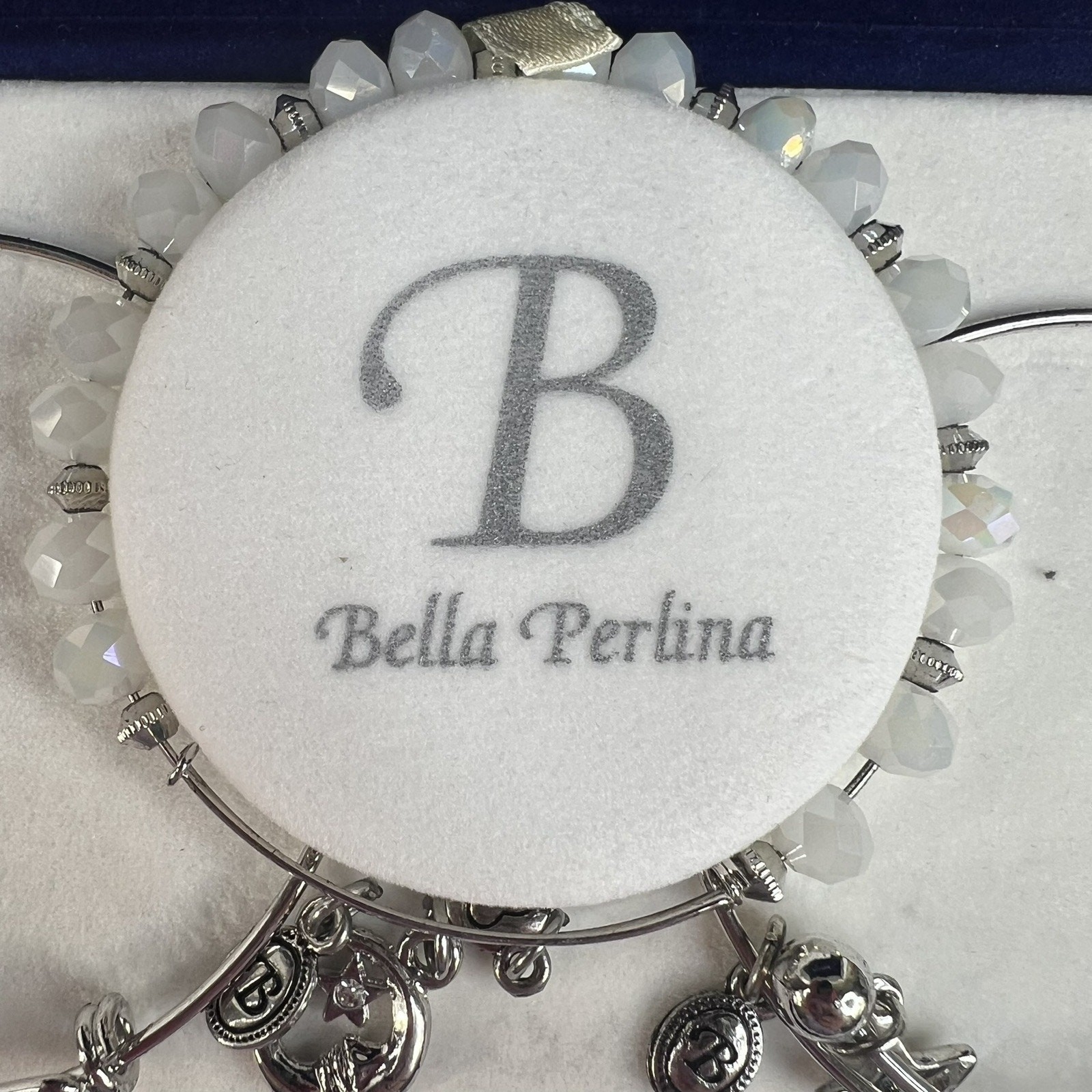 Bella Perlina Love You To The Moon And Back Charm Bracelets Set Of 3 Silver Tone