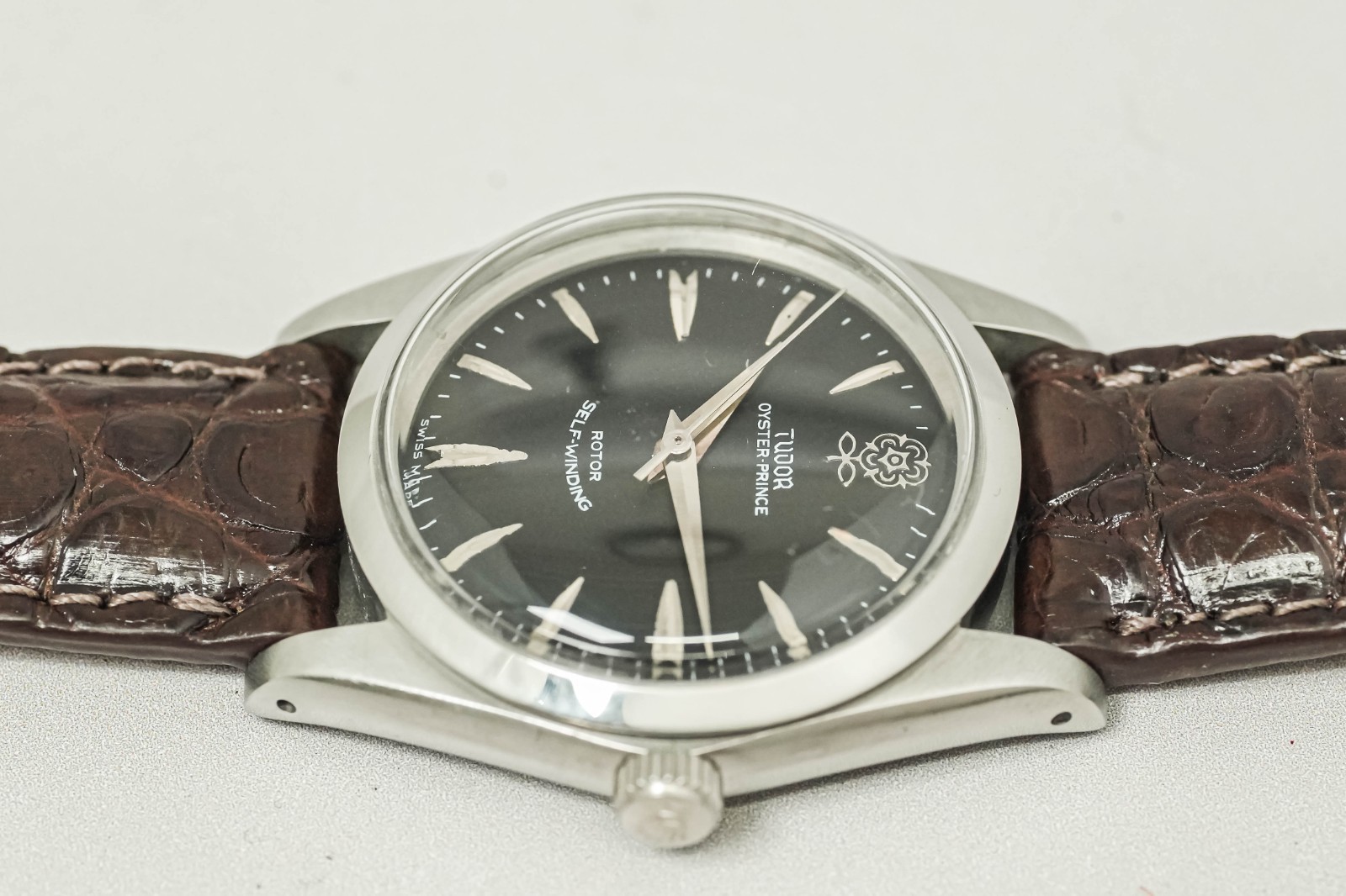 Big Rose *NEAR MINT* Vintage TUDOR Oyster Prince 7964 Automatic Black 34mm Men’s