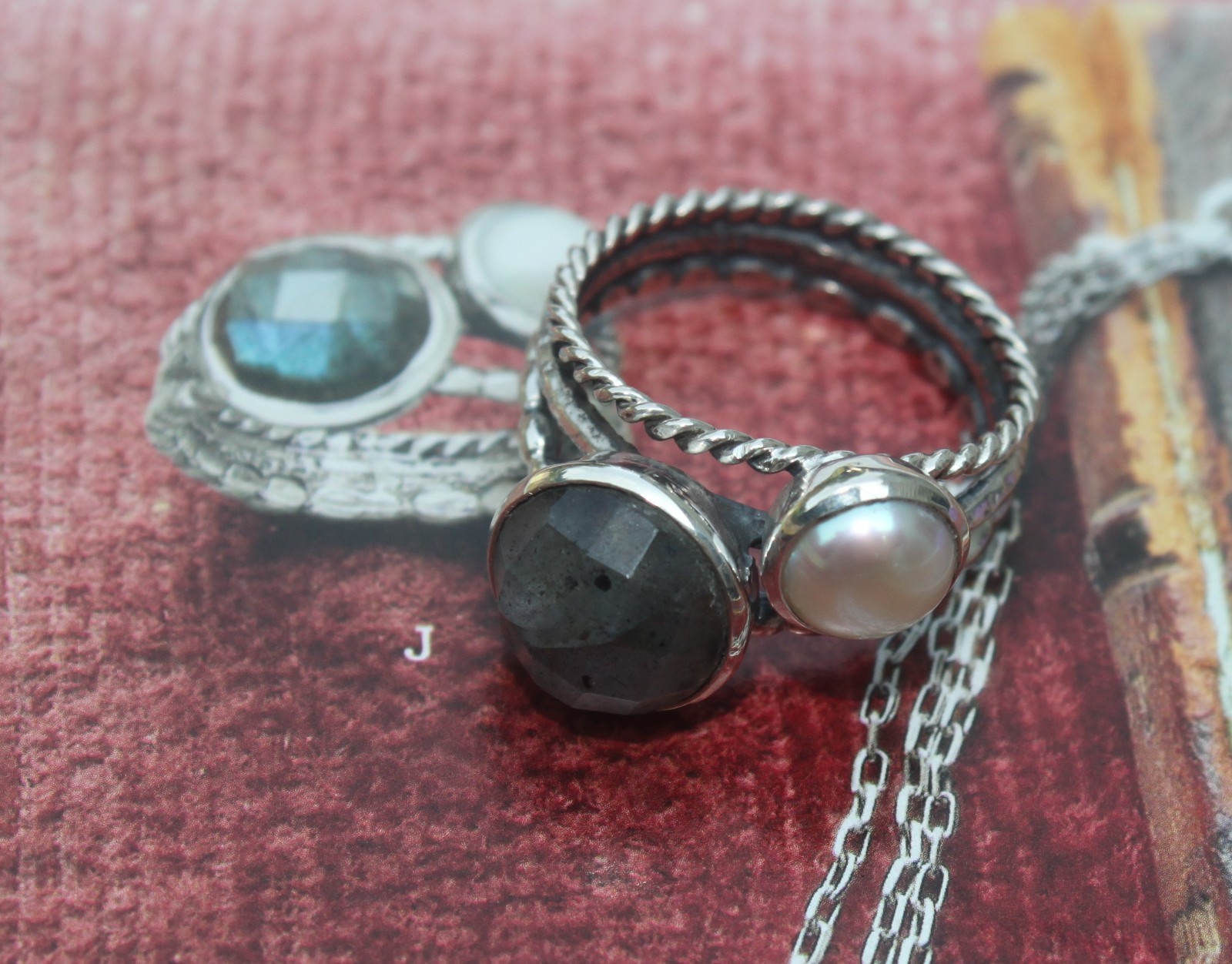 SUNDANCE Catalog Sterling Silver Labradorite “Piccadilly Circus” Ring Sz 8 NIB