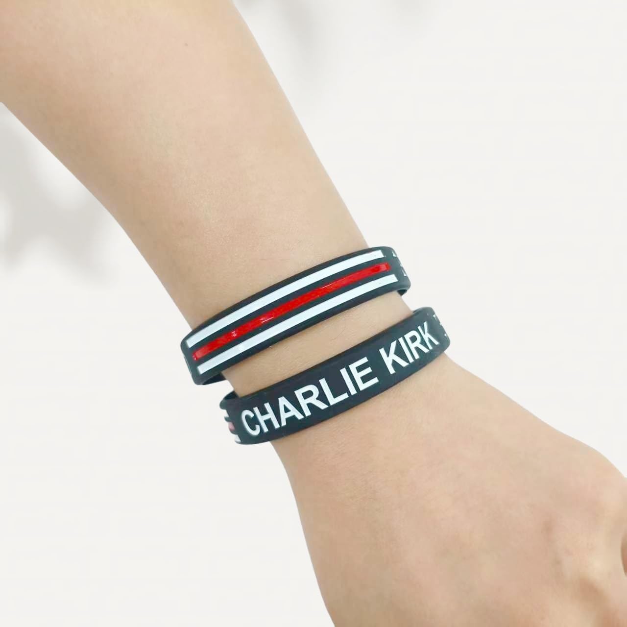 Charlie Kirk Bracelet, Memorial Patriot Pray Freedom Silicone Bracelets for W…