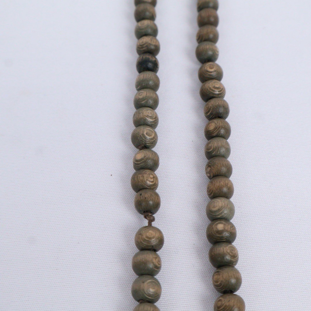 VTG Boho Ethnic Tribal Long Wood Beaded Necklaces (6) Earth Tones