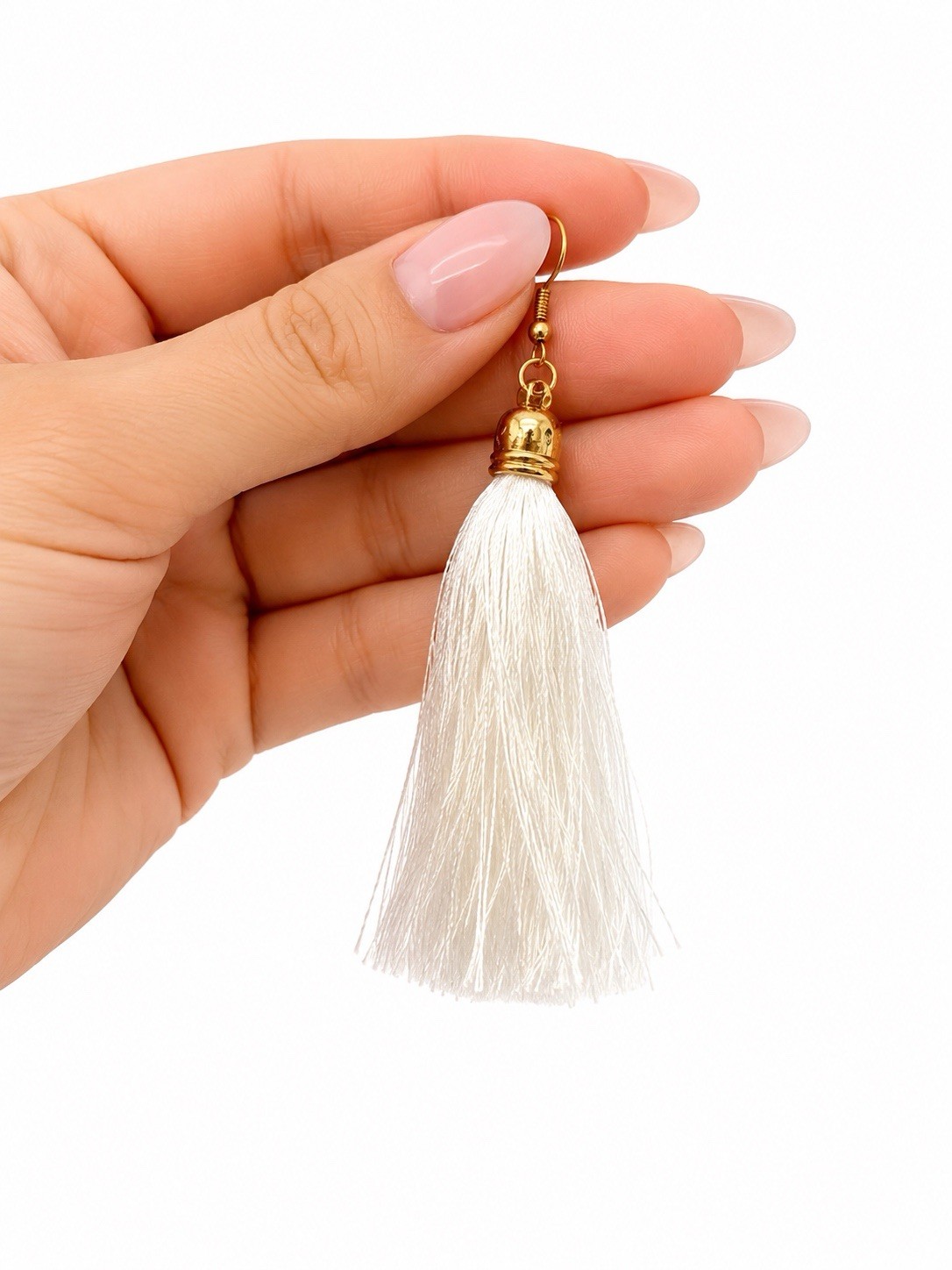 Ivory Tassel Drop Earrings Gift Box Included Ready to Gift Elegant Boho