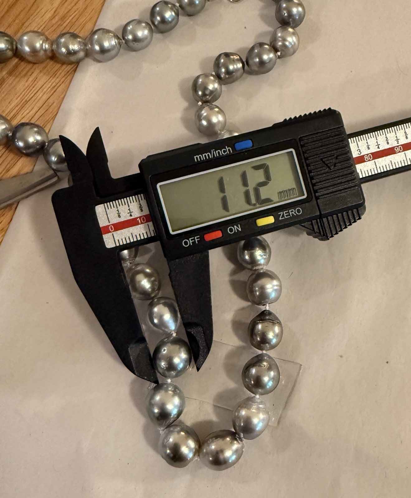 Large Tahitian Pearl Necklace 10.6-11.2mm 18″ Silver Seawater Pearls NEW