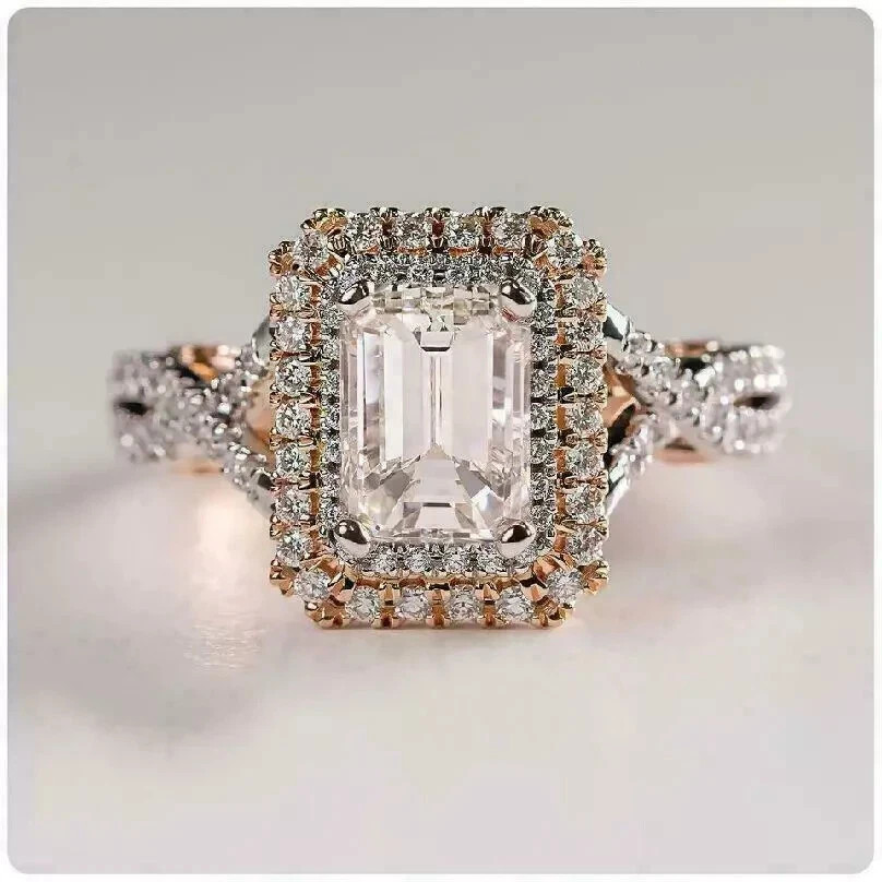2.85Ct VVS1 Lab Created Diamond Valentine’s Day Gift Ring 14K White Gold Finish