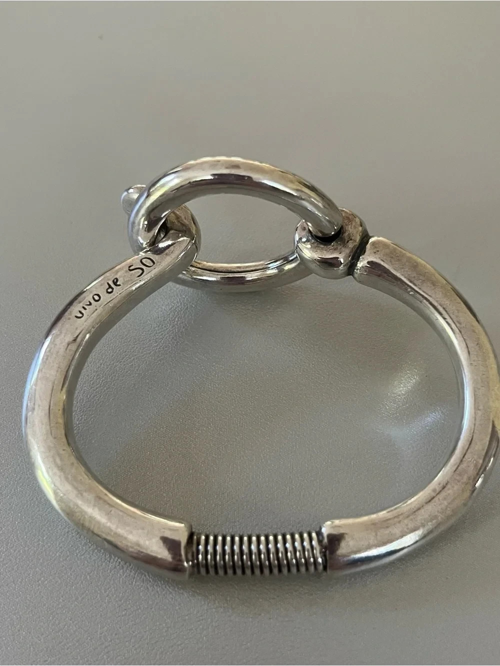 UNOde50 “Hooked On A Feeling” Silver Plated Bangle Bracelet, rare