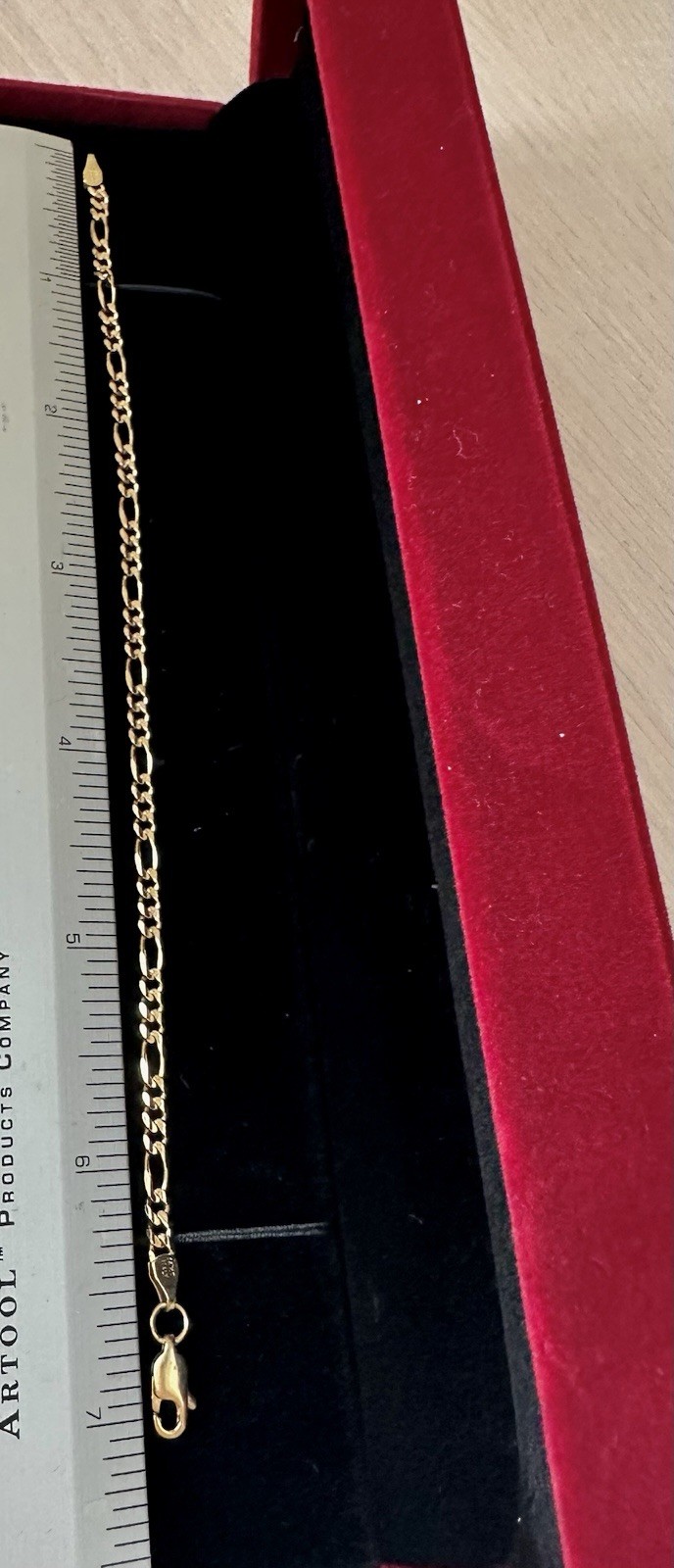 Solid 14K Yellow Gold Figaro Link Bracelet – Made in Italy 2 Grams