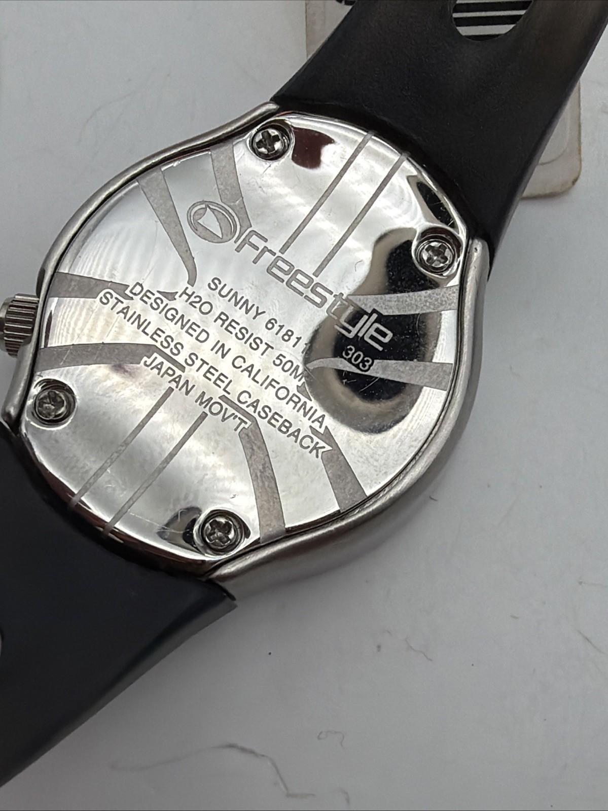 Women’s Freestyle Smoke Black Plastic Bangle Watch 61811 50