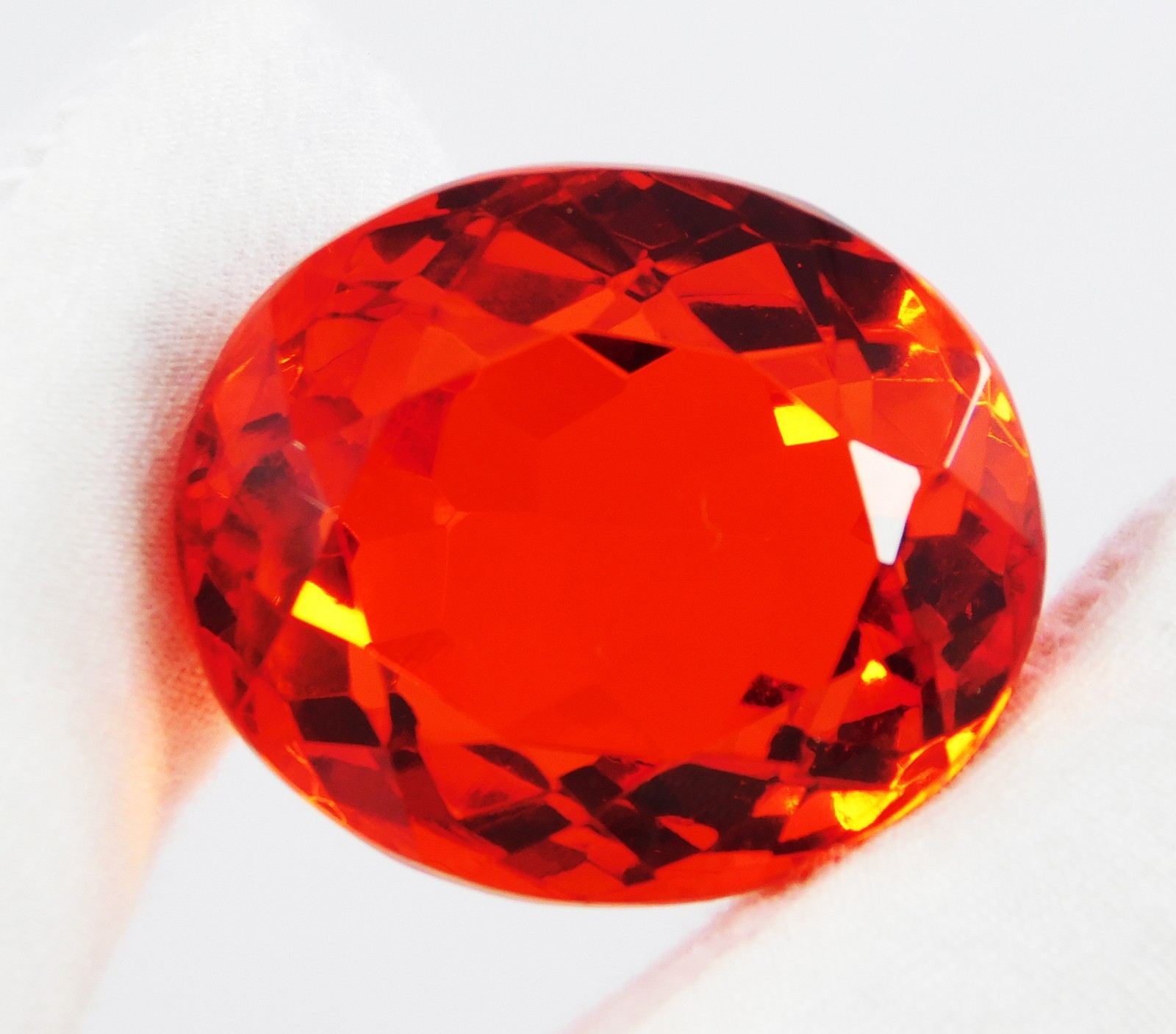 Certified 66.10 Ct Mexican Fire Opal Red Orange Oval Cut Natural Gemstone Huge