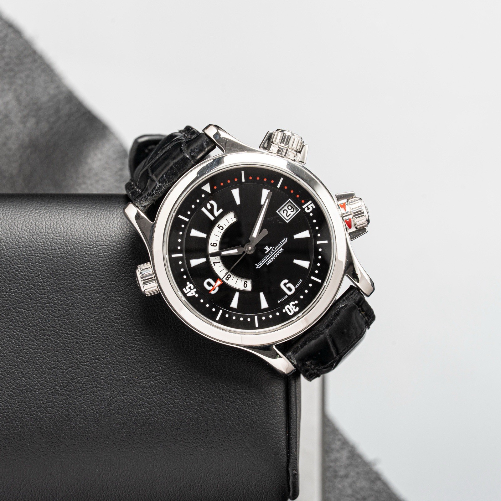 Jaeger-LeCoultre Master Compressor Memovox Alarm Steel Black 41.5mm 146.8.97/1