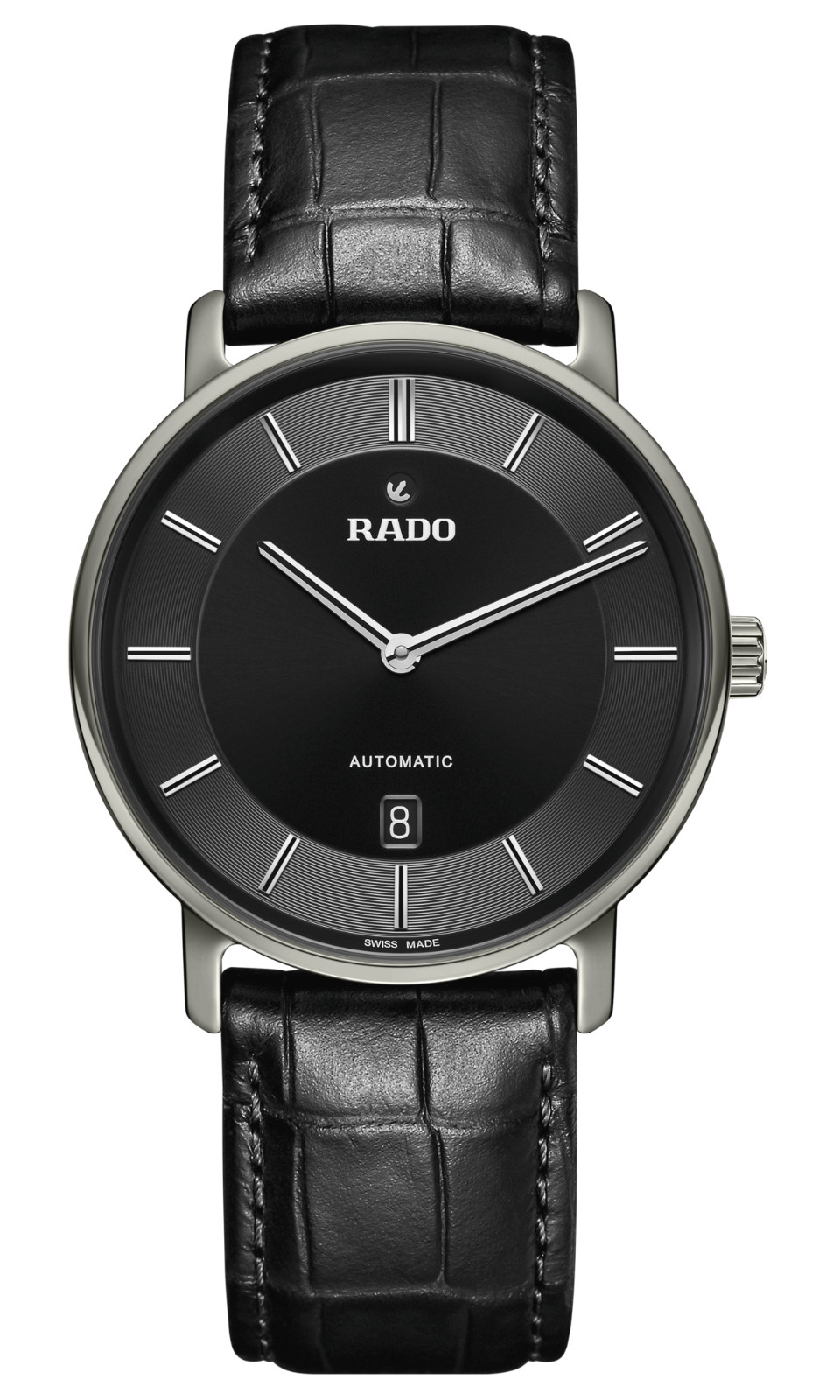 Rado DiaMaster Thinline Automatic Ceramic Black Leather Men’s Watch R14067166